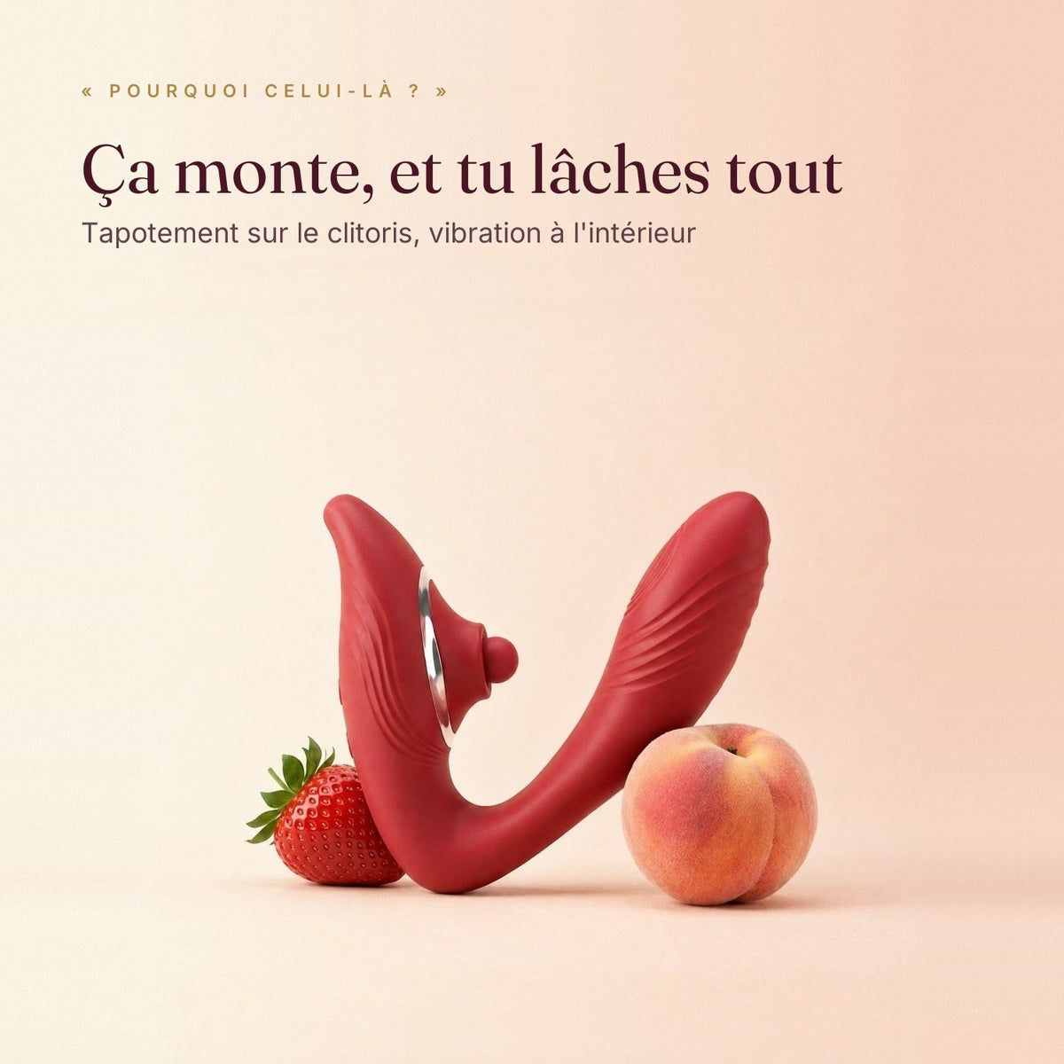 LILA Pulse V2 rouge : tapotement sur le clitoris et vibration à l'intérieur, ça monte et tu lâches tout