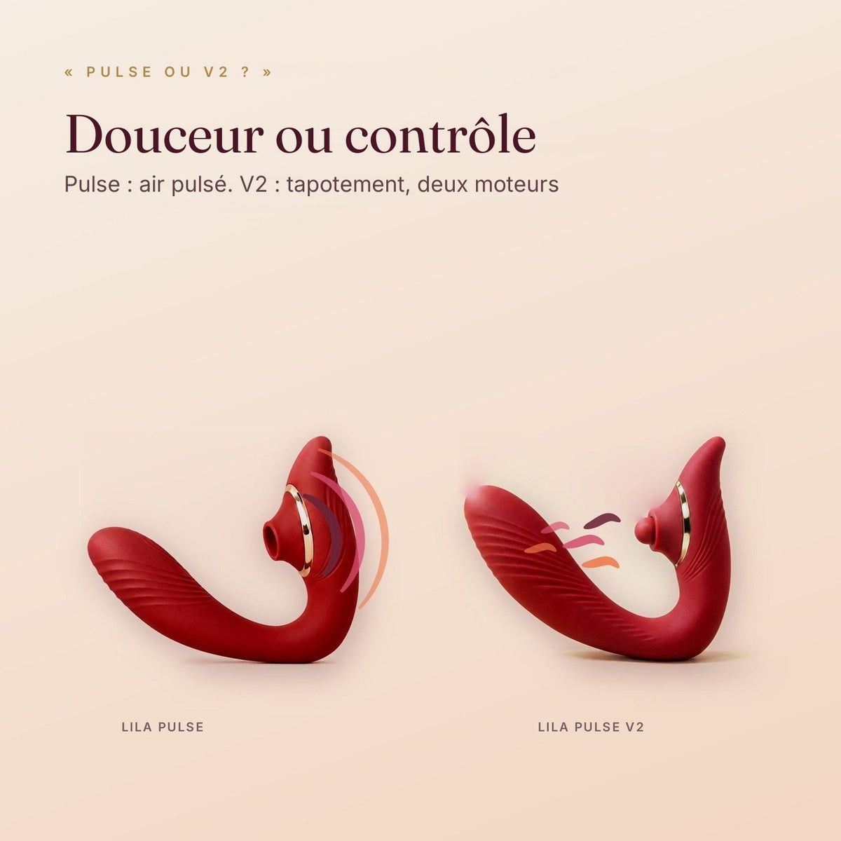 LILA Pulse et LILA Pulse V2 côte à côte : air pulsé ou tapotement à deux moteurs